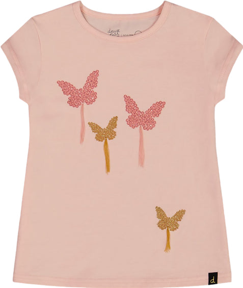 Deux par Deux Organic Cotton Top with Applique - Big Girl 