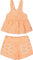 Deux par Deux Printed Terry Tank Top and Shorts Set - Big Girl  - Cantaloup