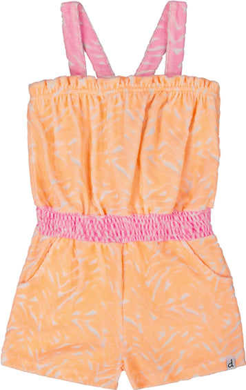 Deux par Deux Printed Terry Cloth Romper - Big Girl 