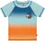 Deux par Deux Short Sleeve Rashguard - Baby Boy - Gradient Orange To Blue
