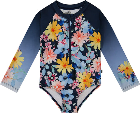 Deux par Deux Printed Long Sleeve Rashguard - Little Girl