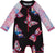 Deux par Deux Printed One-Piece Long Sleeve Rashguard - Little Girl - Printed Electric Butterflies