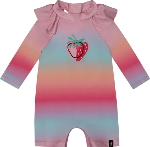 Deux par Deux One-Piece Long Sleeve Rashguard - Baby Girl