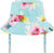 Deux par Deux Printed Beach Sun Hat - Little Girl - Printed Watercolor Flowers