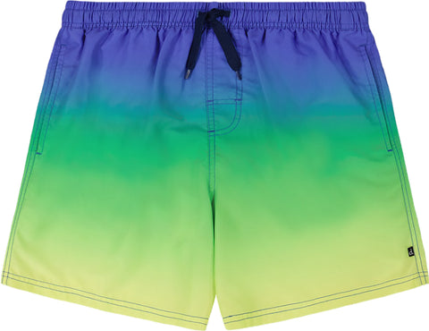 Deux par Deux Blue Green and Lime Gradient Swim Trunks - Boys