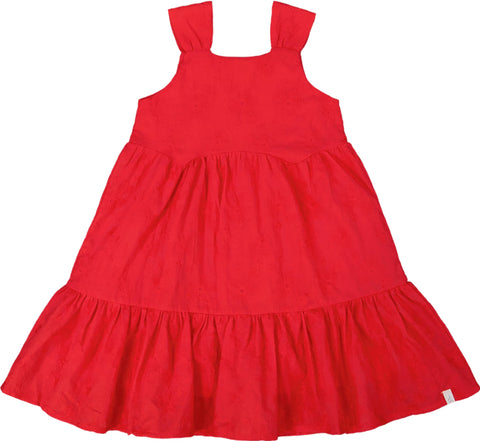 Deux par Deux Multi-Tiered Eyelet Dress - Big Girl