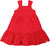 Deux par Deux Multi-Tiered Eyelet Dress - Big Girl - True Red