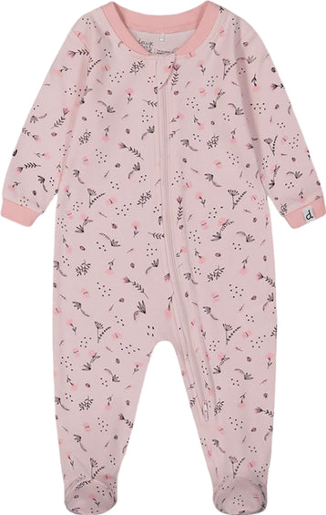 Deux par Deux Printed Organic Cotton One-Piece Pajama - Baby Girl