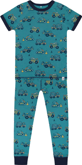 Deux par Deux Printed Two-Piece Short Sleeve Top and Pant Pajama Set - Big Boy