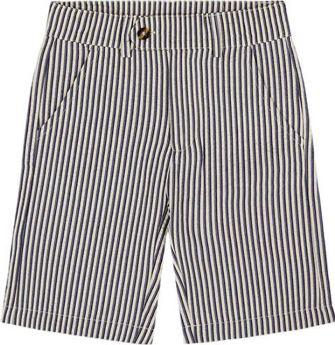 Deux par Deux Striped Slant Pocket Bermuda Shorts - Little Boy