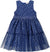 Deux par Deux Printed Tiered Dress - Little Girl - Mood Indigo