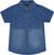 Deux par Deux Short Sleeve Button Down Denim Shirt - Baby Boy - Navy Denim