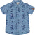 Deux par Deux Printed Chambray Short Sleeve Shirt - Big Boy - Printed Island Landscape