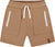 Deux par Deux French Terry Zip Pocket Shorts - Little Boy - Woodsmoke