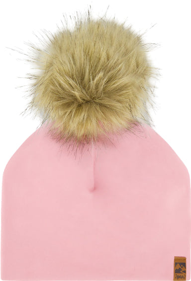 Deux par Deux Jersey Detachable Pompom Hat - Baby Girl