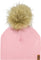 Deux par Deux Jersey Detachable Pompom Hat - Baby Girl - Orchid Smoke