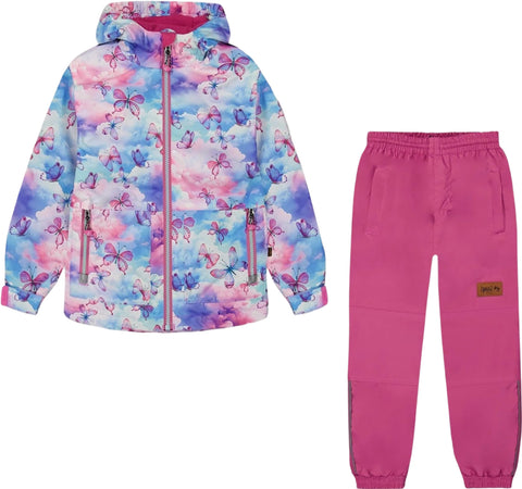 Deux par Deux Two-Piece Mid-Season Printed Jacket Outerwear Set - Big Girl