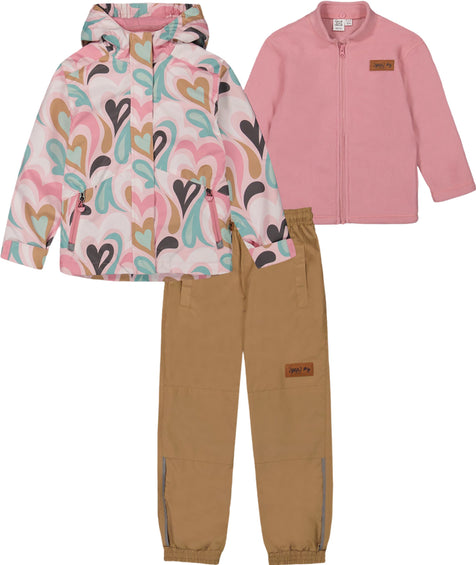 Deux par Deux 3-in-1 Two-Piece Mid-Season Outerwear Set with Printed Jacket - Baby Girl
