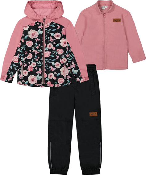 Deux par Deux 3-in-1 Two-Piece Mid-Season Outerwear Set with Protected Zipper Jacket - Baby Girl