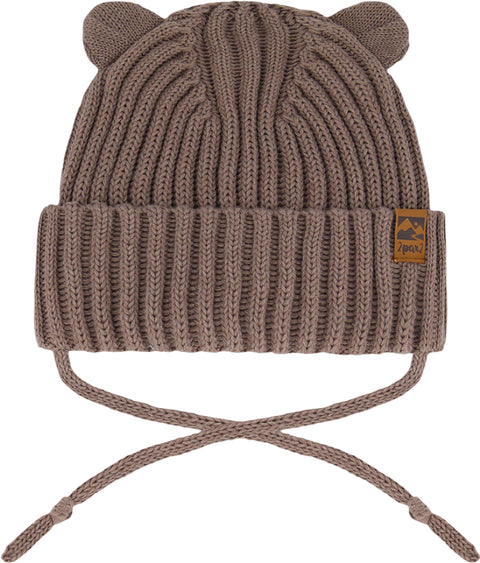 Deux par Deux Knit Hat with Strings - Baby