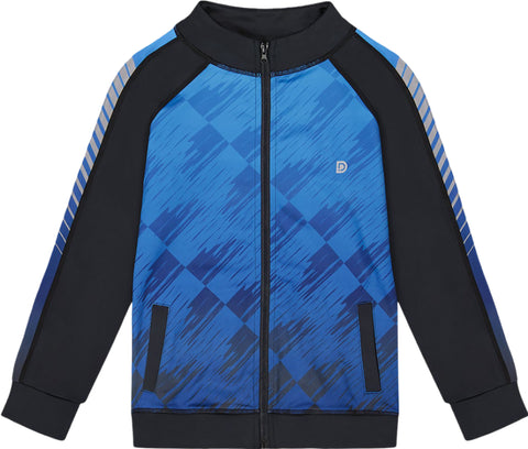 Deux par Deux Printed Full Zip Athletic Cardigan - Big Boy
