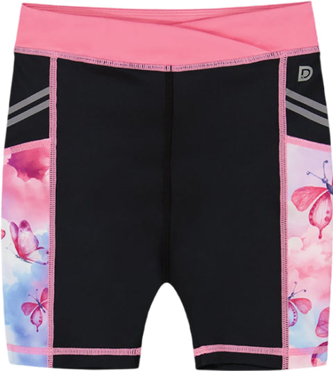 Deux par Deux Printed Athletic Biker Shorts - Little Girl