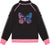 Deux par Deux Printed Reversible Full Zip Athletic Cardigan - Big Girl
 - Printed Pastel Clouds