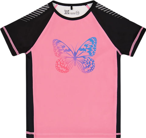 Deux par Deux Printed Short Sleeve Athletic Top - Big Girl
