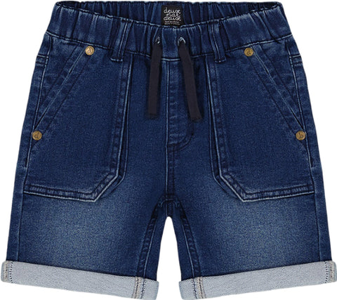 Deux par Deux French Terry Denim Shorts - Little Boy

