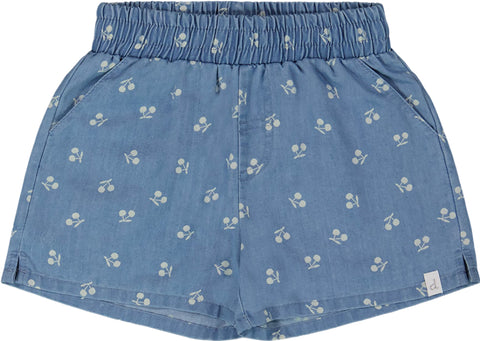 Deux par Deux Printed Chambray Shorts - Big Girl