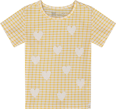 Deux par Deux Crinkle Top with Applique - Big Girl
