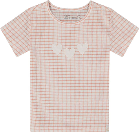 Deux par Deux Crinkle Top with Applique - Little Girl
