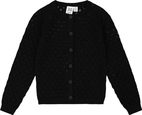 Deux par Deux Pointelle Knit Cardigan Sweater - Little Girl