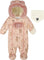 Deux par Deux Green Animal Layette One-Piece Car Seat Snowsuit - Baby - Pink Printed Animal
