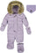 Deux par Deux Original One-Piece Puffy Snowsuit - Baby - Purple Gray