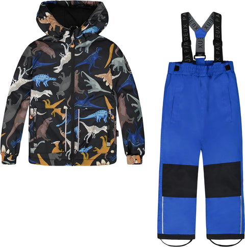 Deux par Deux Blue Chill Two-Piece Outerwear Set with Light Insulation - Big Boy
