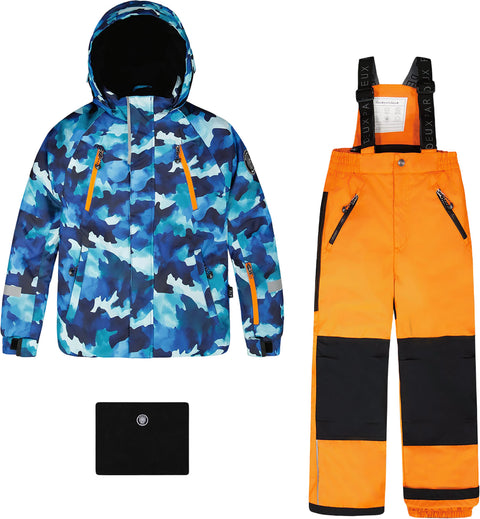 Deux par Deux Bright Orange Play Two-Piece Snowsuit - Big Boy