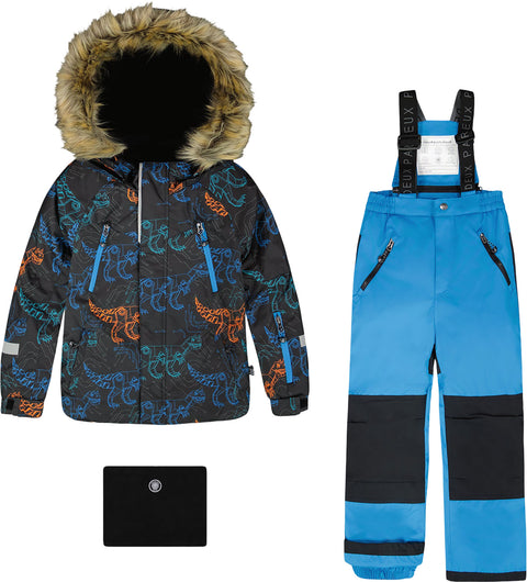 Deux par Deux Blue Play Two-Piece Snowsuit with Printed Jacket - Little Boy