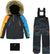 Deux par Deux Blue Play Two-Piece Snowsuit with Printed Jacket - Little Boy - Robot Dinosaur Print