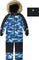Deux par Deux Play One-Piece Snowsuit - Little Boy - Teal Blue Camouflage
