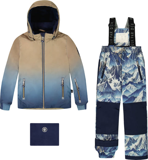 Deux par Deux Gradient Black Play Two-Piece Snowsuit with Jacket - Little Boy