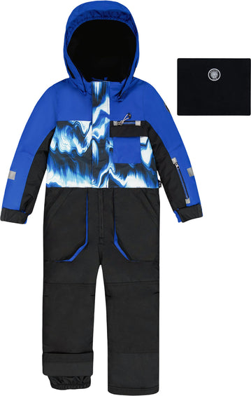 Deux par Deux Play One-Piece Snowsuit with Print and Colorblock - Big Boy