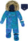 Deux par Deux Play One-Piece Car Seat Snowsuit - Baby Boy - Blue Gradient Dinosaur Print