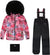 Deux par Deux Play Two-Piece Snowsuit with Multicolor Print Jacket and Solid Pant - Little Girl - Black