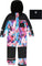 Deux par Deux Black Butterfly Print Play One-Piece Snowsuit - Little Girl - Black Butterfly Print