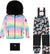Deux par Deux Pink Play Two-Piece Snowsuit with Printed Jacket - Big Girl - Smiley Face Girl