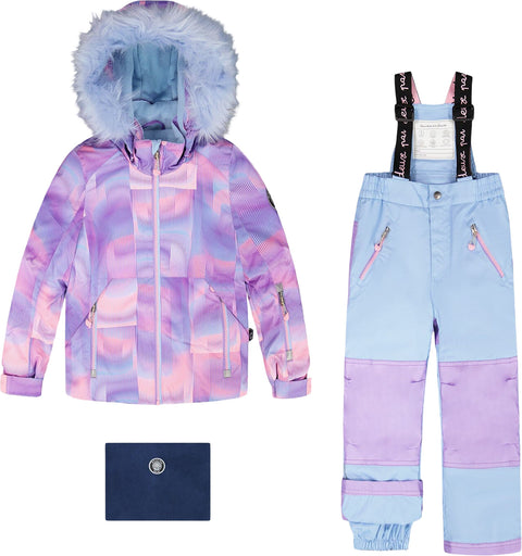 Deux par Deux Light Blue Play Two-Piece Snowsuit - Little Girl