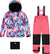 Deux par Deux Black Butterfly Play Two-Piece Snowsuit - Big Girl - Flash Coral