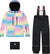 Deux par Deux Colorblocked Black Teknik Two-Piece Snowsuit - Little Girl - Rainbow Gradient