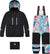 Deux par Deux Off-White Teknik Two-Piece Snowsuit - Little Girl - Rainbow Heart Print